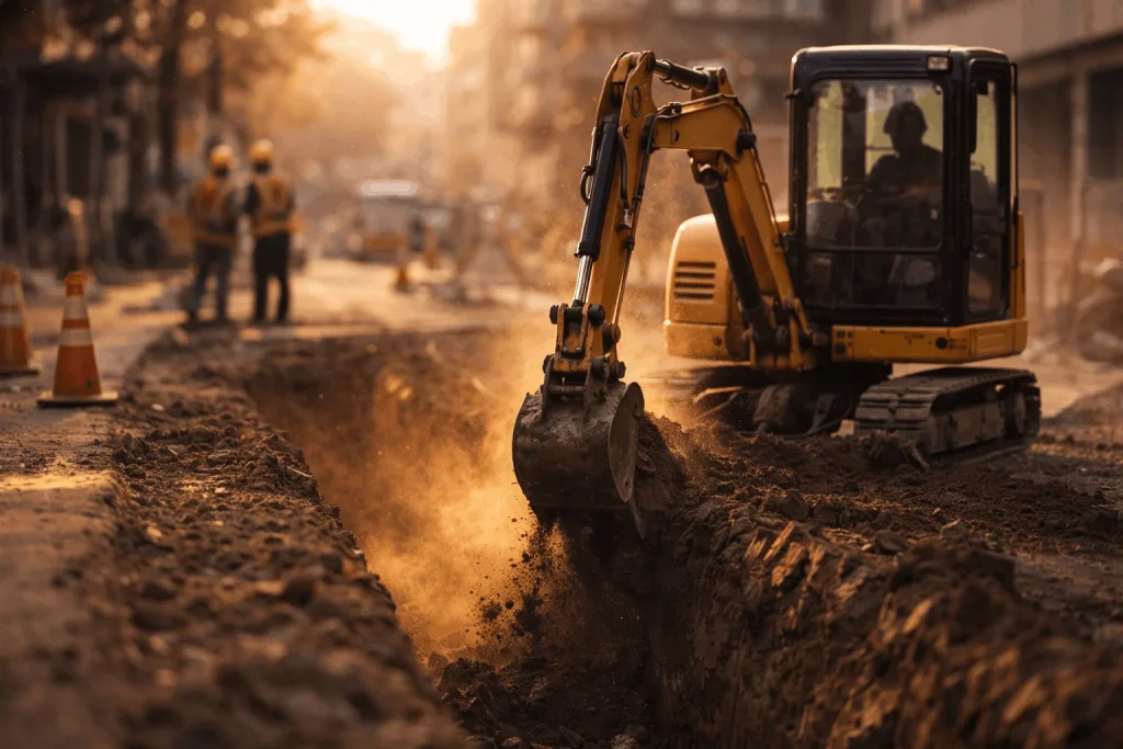 miniexcavadora para obras