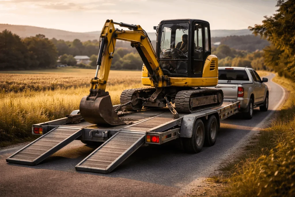 transportar miniexcavadora