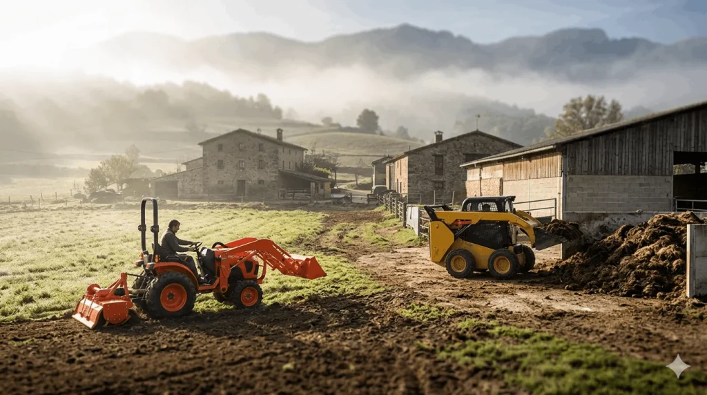 tractor compacto vs minicargadora